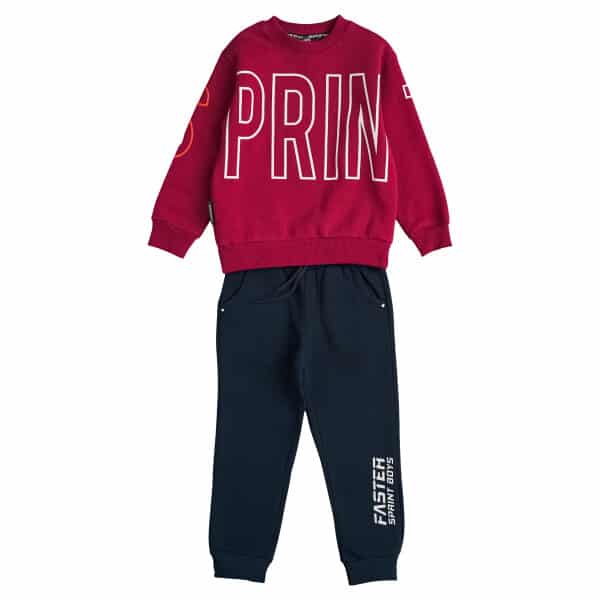 232-3025 BORDEAUX A Παιδική φόρμα Αγόρι 6-16 Ετών  Κόκκινο Sprint 232-3025 - Image 1