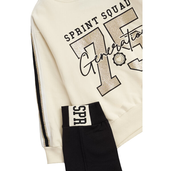 Παιδική Φόρμα  για Κορίτσι 6-16 Ετών Εκρού Μαύρο Sprint 232-4010 - Image 3