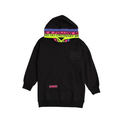 Παιδικό Φόρεμα με Κουκούλα  6-16 Ετών Μαύρο Sprint 232-4034