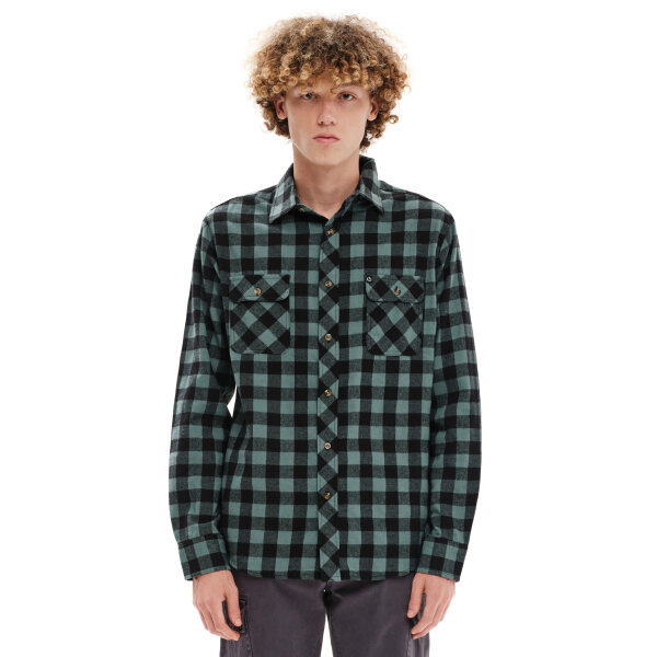232.EM60.80-BLACK-PINE_1 Ανδρικό Πουκάμισο Φανέλα EMERSON 232.EM60.80 Μαύρο Πράσινο - Image 1