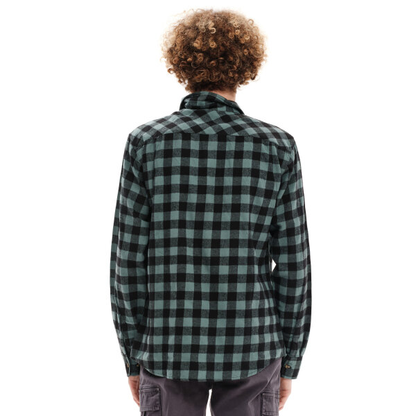 232.EM60.80-BLACK-PINE_3 Ανδρικό Πουκάμισο Φανέλα EMERSON 232.EM60.80 Μαύρο Πράσινο - Image 3