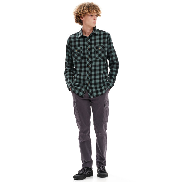 232.EM60.80-BLACK-PINE_4 Ανδρικό Πουκάμισο Φανέλα EMERSON 232.EM60.80 Μαύρο Πράσινο - Image 4