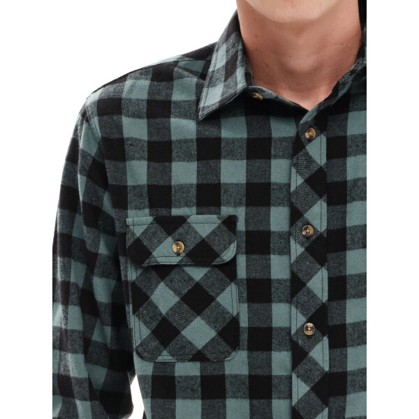 232.EM60.80-BLACK-PINE_6 Ανδρικό Πουκάμισο Φανέλα EMERSON 232.EM60.80 Μαύρο Πράσινο - Image 6