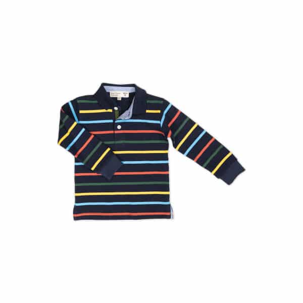 918 ΠΑΙΔΙΚΗ ΜΠΛΟΥΖΑ ΜΕ ΡΙΓΕΣ ΠΟΛΟ ΑΓΟΡΙ 1-6 ΕΤΩΝ NEW COLLEGE  44-918 - Image 1