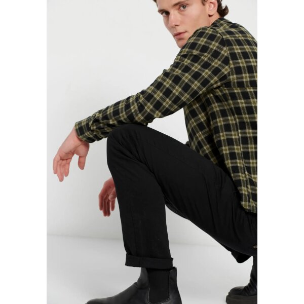 FBM008-001-02_BLACK_3 Ανδρικό Παντελόνι Chino FUNKY BUDDHA FBM008-001-02 Μαύρο - Image 3