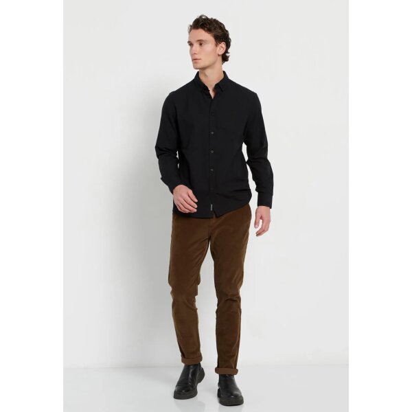 Ανδρικό Πουκάμισο FUNKY BUDDHA BASIC FBM008-001-05 Μαύρο - Image 3