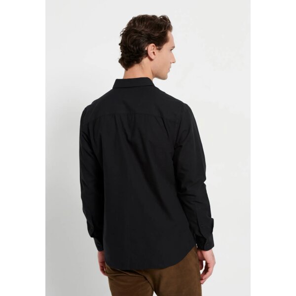 Ανδρικό Πουκάμισο FUNKY BUDDHA BASIC FBM008-001-05 Μαύρο - Image 5