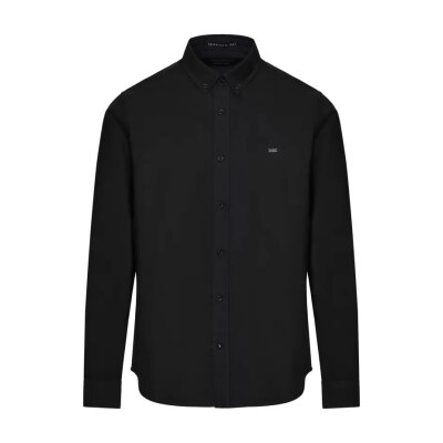 Ανδρικό Πουκάμισο FUNKY BUDDHA BASIC FBM008-001-05 Μαύρο