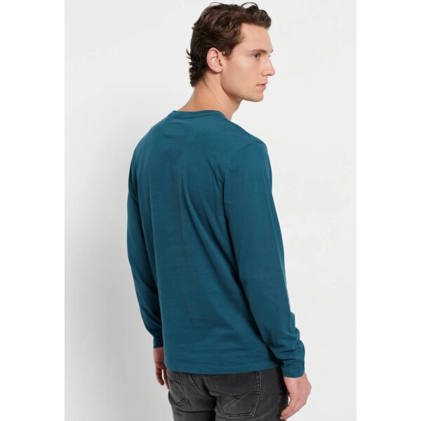 Ανδρική Μπλούζα Μακό FUNKY BUDDHA FBM008-001-07 Πετρόλ - Image 5