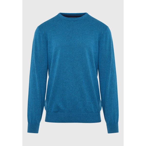 FBM008-001-09_MIDNIGHT_BLUE_MEL_6 Ανδρική Πλεκτή Μπλούζα FUNKY BUDDHA FBM008-001-09 Μπλε - Image 1