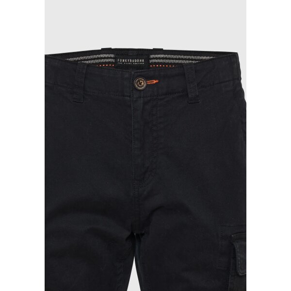Ανδρικό Παντελόνι Cargo FUNKY BUDDHA FBM008-002-02 Μαύρο - Image 6