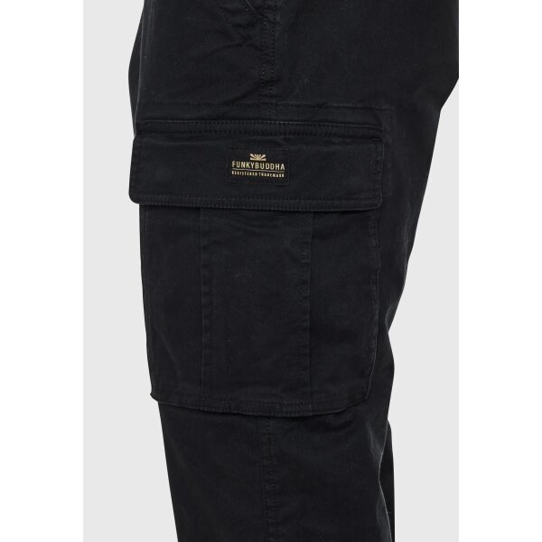 Ανδρικό Παντελόνι Cargo FUNKY BUDDHA FBM008-002-02 Μαύρο - Image 7