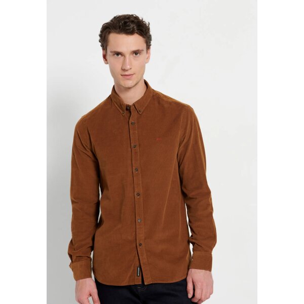 Ανδρικό Πουκάμισο FUNKY BUDDHA CASUAL FBM008-002-05 Καφέ - Image 2