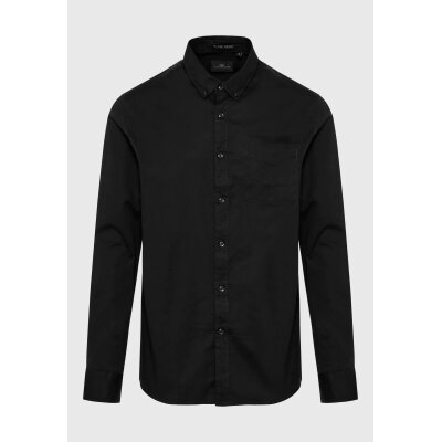 Ανδρικό Πουκάμισο FUNKY BUDDHA BASIC FBM008-003-05 Μαύρο
