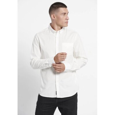 Ανδρικό Πουκάμισο FUNKY BUDDHA BASIC FBM008-003-05 Λευκό