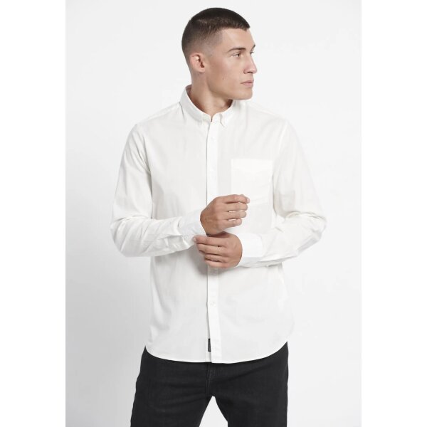 FBM008-003-05_WHITE_1 Ανδρικό Πουκάμισο FUNKY BUDDHA BASIC FBM008-003-05 Λευκό - Image 1