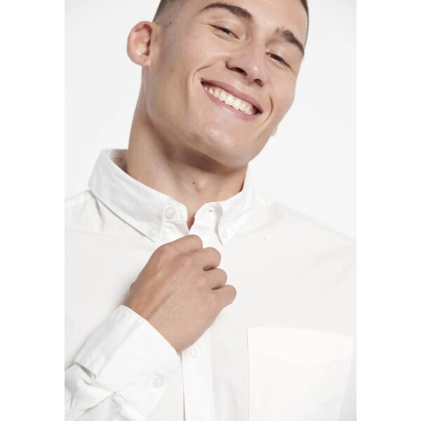 Ανδρικό Πουκάμισο FUNKY BUDDHA BASIC FBM008-003-05 Λευκό - Image 3