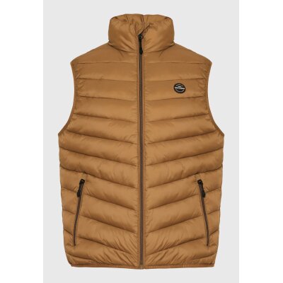 Ανδρικό Αμάνικο Γιλέκο FUNKY BUDDHA FBM008-004-01 Καφέ