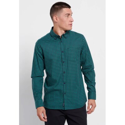 Ανδρικό Πουκάμισο FUNKY BUDDHA Καρώ FBM008-004-05 Πράσινο