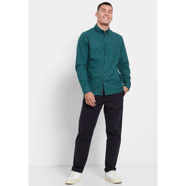 Ανδρικό Πουκάμισο FUNKY BUDDHA Καρώ FBM008-004-05 Πράσινο - Image 2