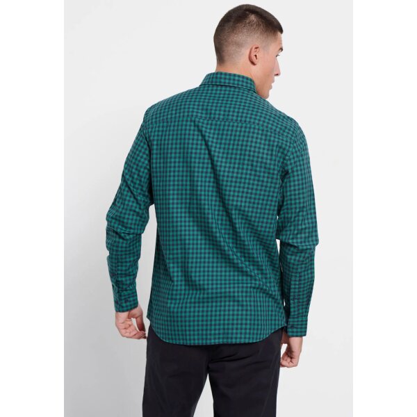 Ανδρικό Πουκάμισο FUNKY BUDDHA Καρώ FBM008-004-05 Πράσινο - Image 4