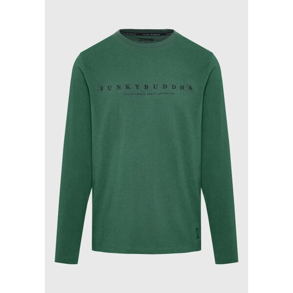 Ανδρική Μπλούζα Μακρύ Μανίκι FUNKY BUDDHA FBM008-020-07 Πράσινο - Image 1