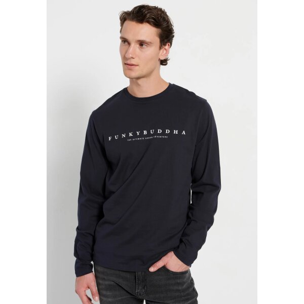 Ανδρική Μπλούζα Μακρύ Μανίκι FUNKY BUDDHA FBM008-020-07 Μπλε - Image 2