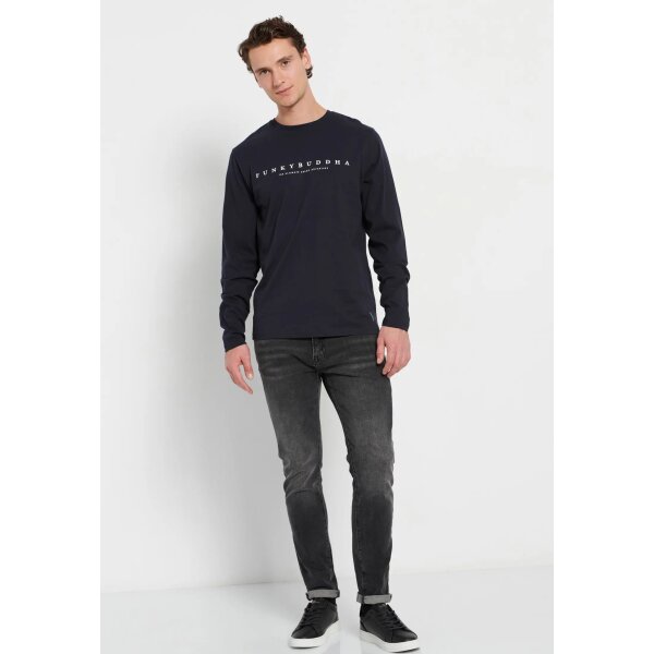 Ανδρική Μπλούζα Μακρύ Μανίκι FUNKY BUDDHA FBM008-020-07 Μπλε - Image 3