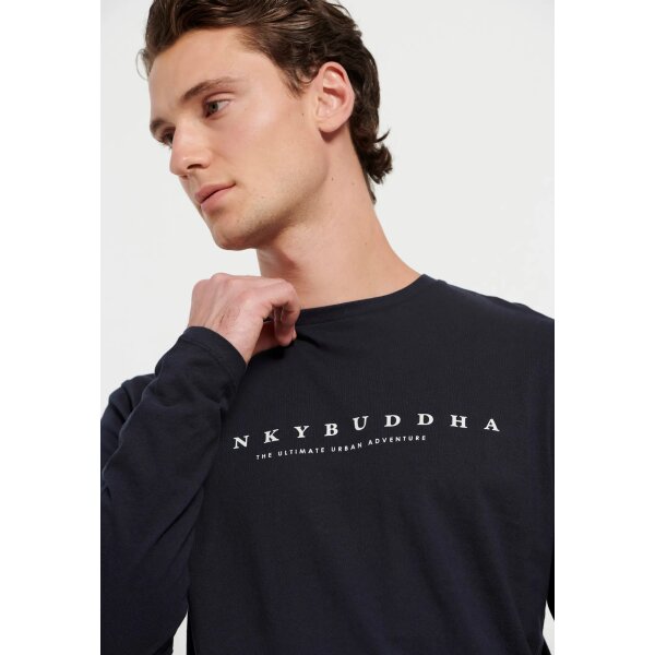 Ανδρική Μπλούζα Μακρύ Μανίκι FUNKY BUDDHA FBM008-020-07 Μπλε - Image 4