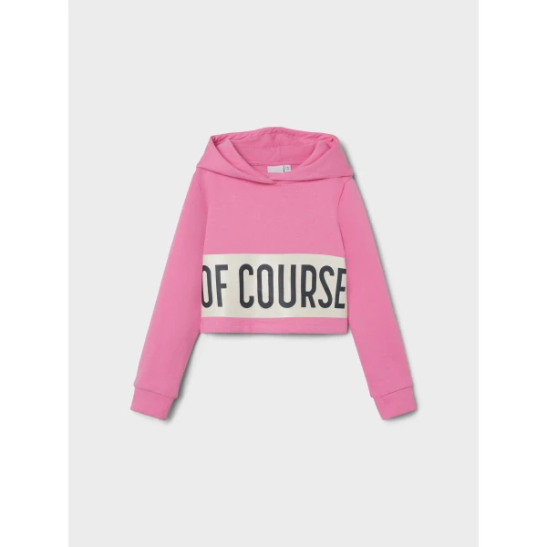Μπλούζα φούτερ κοντή κορίτσι name it-13220483-Pink Cosmos - Image 3