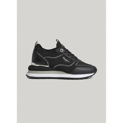 Γυναικείο Sneakers Pepe Jeans BLUR CONTOUR COMBINED TRAINERS Μαύρο PLS31509-999