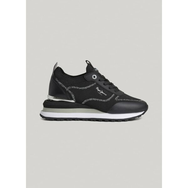 PLS31509_999_01_FL Γυναικείο Sneakers  Pepe Jeans BLUR CONTOUR COMBINED TRAINERS Μαύρο PLS31509-999 - Image 1