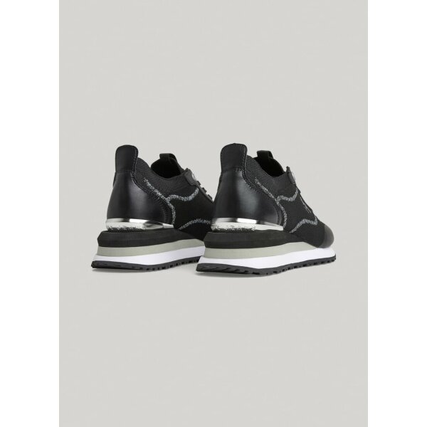 PLS31509_999_04_FL Γυναικείο Sneakers  Pepe Jeans BLUR CONTOUR COMBINED TRAINERS Μαύρο PLS31509-999 - Image 4