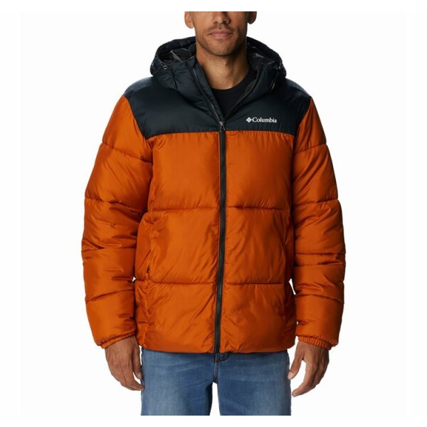 andriko-boufan-puffect-hooded-jacket-normal Ανδρικό Μπουφάν COLUMBIA PUFFECT HOODED JACKET 2008413 Πορτοκαλί Γκρί - Image 1