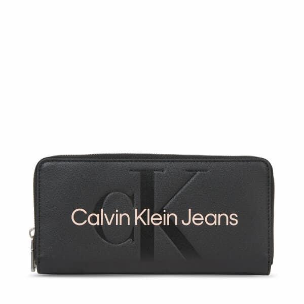 gunaikeio-portopholi-calvin-klein-jeans-sculpted-zip-around-mono-k60k607634-black-with-rose-01f-8720108589673 Γυναικείο Πορτοφόλι Sculpted Zip Around Mono Black With Rose K60K607634-01F Calvin Klein Jeans - Image 1