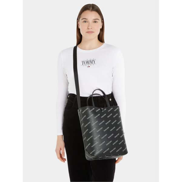tommy-jeans-tsanta-tjw-must-tote-aov-print-aw0aw15646-mauro-8720645284994 (3) TOMMY JEANS Τσάντα Tjw Must Tote Aov Print AW0AW15646 Μαύρο - Image 3