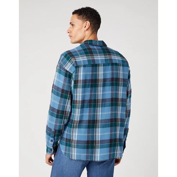 Ανδρικό Πουκάμισο OVERSHIRT WRANGLER 112341061 Μπλε - Image 2