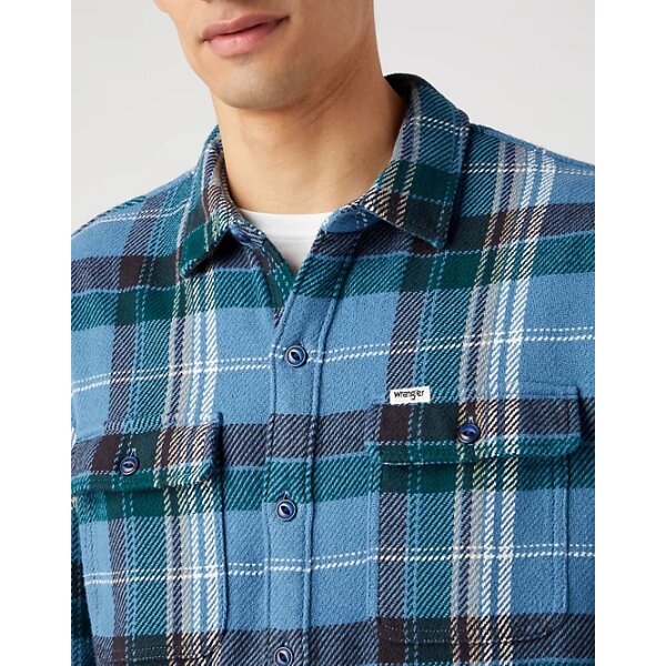 Ανδρικό Πουκάμισο OVERSHIRT WRANGLER 112341061 Μπλε - Image 3