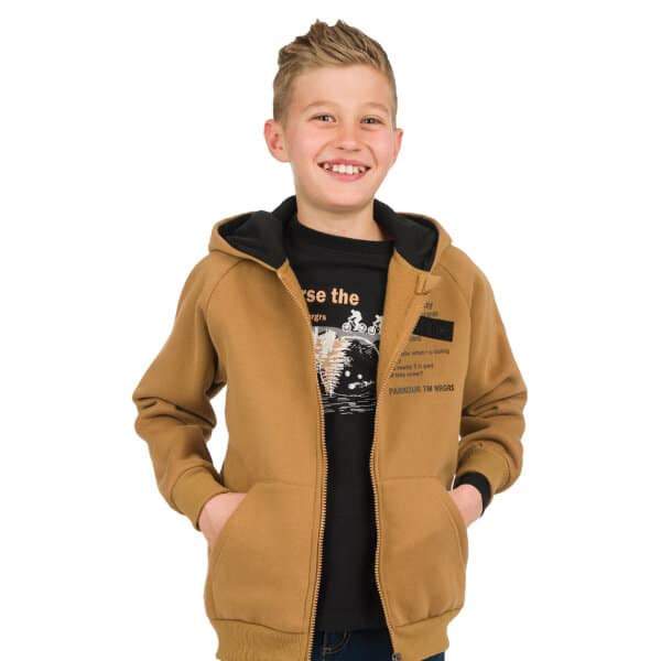 Ζακέτα φούτερ για αγόρι Μπέζ ENERGIERS 13-123004-5 - Image 1