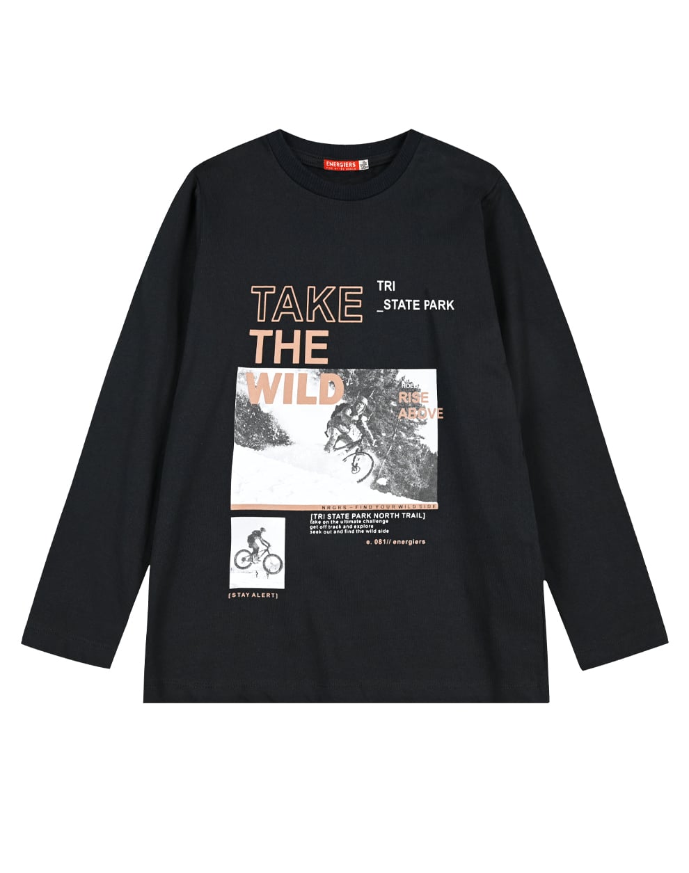 Βαμβακερή μπλούζα με τύπωμα για αγόρι Μαύρη ENERGIERS 13-123020-5 - Emporio  Shop