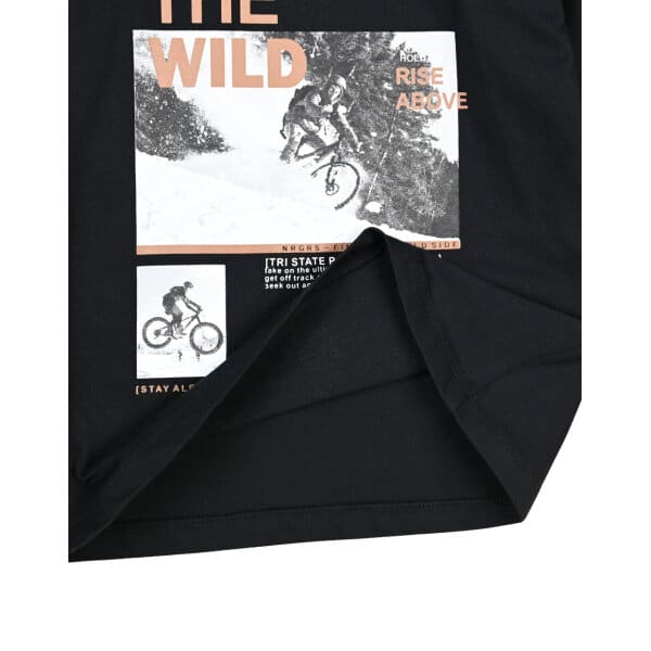 Βαμβακερή μπλούζα με τύπωμα για αγόρι Μαύρη ENERGIERS 13-123020-5 - Image 4