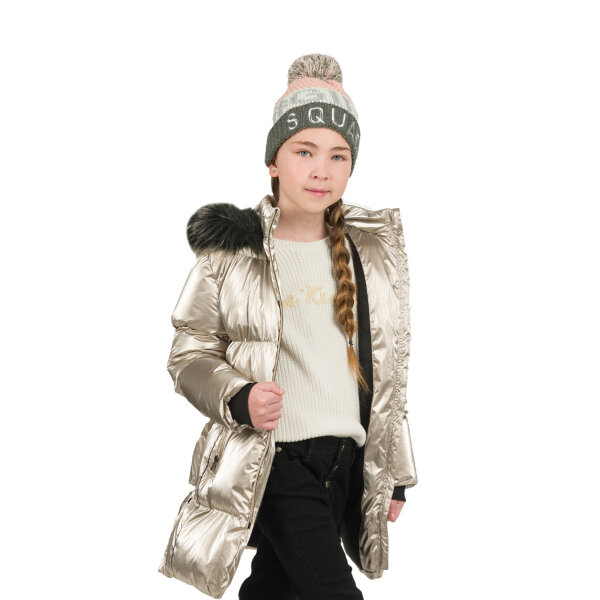 Μεταλιζέ καπιτονέ μπουφάν με κουκούλα για κορίτσι Energiers 16-123207-1 - Image 1