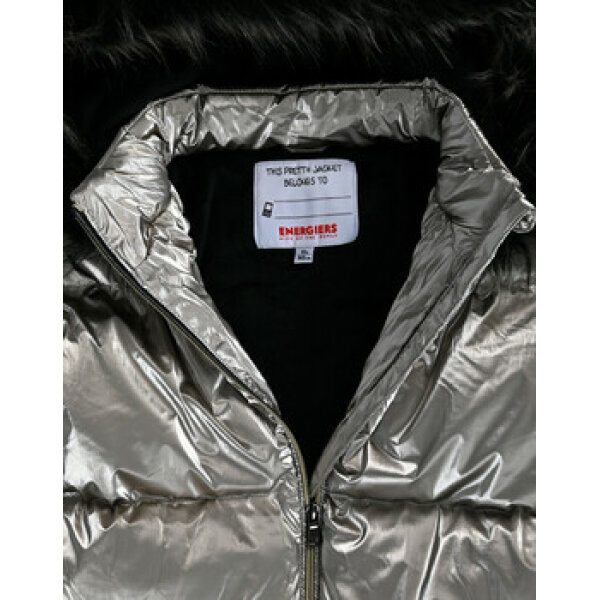 Μεταλιζέ καπιτονέ μπουφάν με κουκούλα για κορίτσι Energiers 16-123207-1 - Image 5