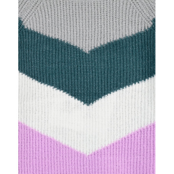 16-123207-6_008-03 Πολύχρωμο πλεκτό πουλόβερ ζιβάγκο για κορίτσι Energiers  16-123207-6 - Image 3