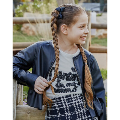 Δερμάτινο μπολερό για κορίτσι Μαύρο Energiers 16-123213-1