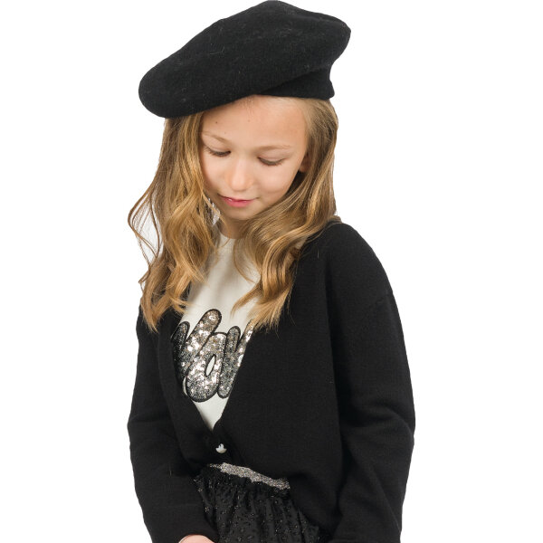 16-123213-6_010-01 Πλεκτή ζακέτα για κορίτσι Μαυρή  Energiers 16-123213-6 - Image 1