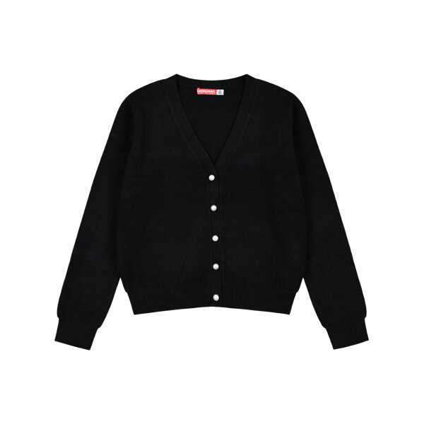 16-123213-6_010-02 Πλεκτή ζακέτα για κορίτσι Μαυρή  Energiers 16-123213-6 - Image 2