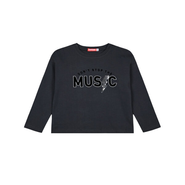 16-123219-5_002-01 Μπλούζα μακό με τύπωμα και αναστρέψιμες παγιέτες Ανθρακί Energiers 16-123219-5 - Image 1