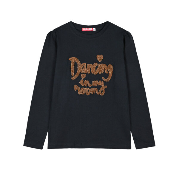 16-123220-5_010-02 Μπλούζα βαμβακερή με κέντημα για κορίτσι Energiers Μαύρη 16-123220-5 - Image 2