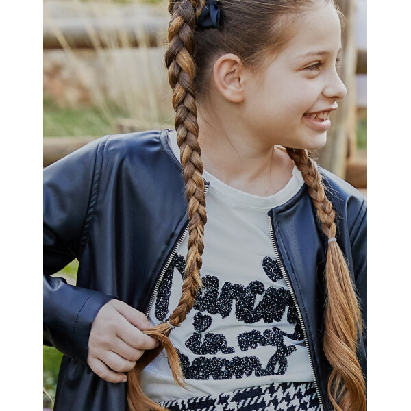 16-123220-5_016-01 Μπλούζα βαμβακερή με κέντημα για κορίτσι Energiers Εκρού 16-123220-5 - Image 1